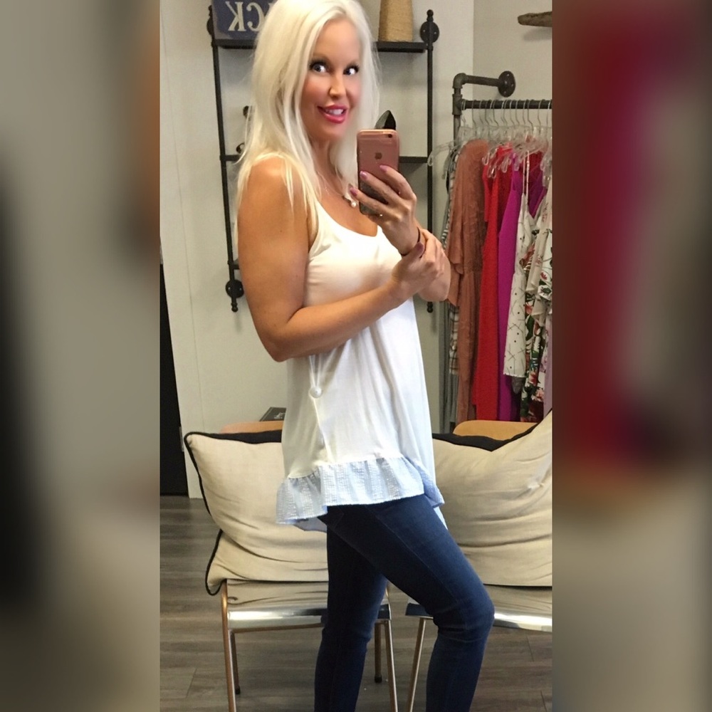 LAST 2!! 💕Fun Asymmetrical Ruffle Hem Tunic! - Picture 5 of 5